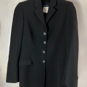 PIAZZA SEMPIONE Black Wool Button Up Suit Jacket size 40